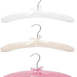 Padded Velvet Hangers, Fumigated Wood, Sponge Padding, Satin Cover, 360° Swiveling Hook, Pack Off 3-image-75