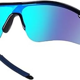 Sports Sunglasses for Cycling Cricket Trekking || HYDROPHOBIC || Full Coverage || UV 400 Protection || Mirrored Lens || Free Case Box || Pack Of 1-image-39
