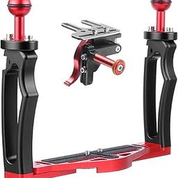 Aluminium Alloy Underwater Video Light Stabilizer Tray Diving Light Stand Tray with Two Ball Handle for Action Cameras-22