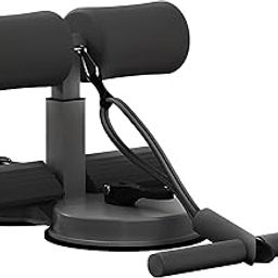 ISMIER Sit Up Bar Foot Holder Heigh Adjustable - Sit Up Assistance Device with 2 Strong Suction Cups - Essential Ab Workouts & Core Exercise Equipment for Home Workouts (BLACK)-16