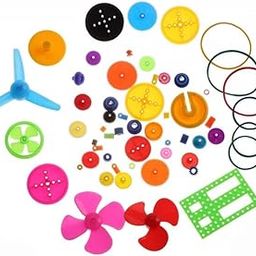 DIY 55Pcs/lot Colorful Plastic Motor Gear Kit-image-25