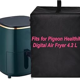 Dorca Air Fryer Dust Cover for Pigeon Healthifry Digital Air Fryer, 4.2 L - Heavy Duty Heat-Resistant, Waterproof Nylon Fabric Dust Protective Air Fryer Cover Case - Black-picture-13
