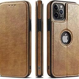 Techstudio iPhone 14 pro flip Beige Logo Hole-image-3