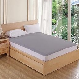 Kolar Premium Cotton Feel Mattress Protector| 100% Water Proof Protector King Size 78x72 Inches | Breathable and Hypoallergenic Ultra Soft Fitted Bed Protector Cover - King, Grey-23