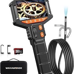 Two-Way Articulating Borescope Camera with Light: Industrial Endoscope Inspection Snake Camera - Flexible Bore Scope Cam with 0.33in Articulated Probe for Mechanic Automotive Engine Wall - 5.5FT-0