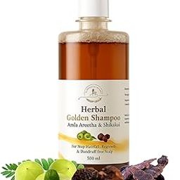 AK BLOOM BEAUTY & WELLNESS Herbal Golden Shampoo with Amla, Areetha & Shikakai – 500 ml | Anti Hair Fall, Dandruff Control & Hair Regrowth-16