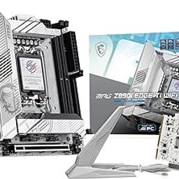 MSI MPG Z890I Edge TI WiFi Motherboard, Mini-ITX - Supports Intel Core Ultra Processors (Series 2), LGA 1851-110A SPS VRM, DDR5 Memory Boost (8600+ MT/s OC), PCIe 5.0 x16, M.2 Gen5, Wi-Fi 7, 5G LAN-image-3