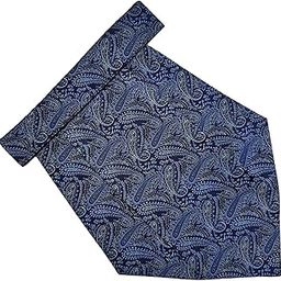 France Mens cravat ascot tie paisiley design Red color satin microfiber free size-image-128