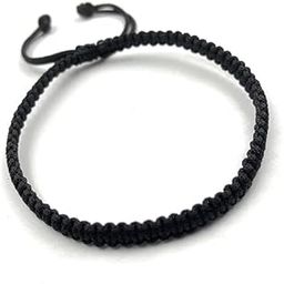 Handmade Adjustable Simple Black Silk Thread Anklet For Women | girls | Nazariya |Payal | Nazar Battu |Free Size |Single Leg| Workwear |Threadwork-20