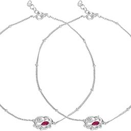 92.5 Silver Swan Anklet In for Women Pure Silver 925, Sterling Silver Jewellery with Certificate of Authenticity & 925 Silver Anklet for Women-image-45