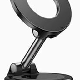 Jango 2025 Upgraded 360° Vacuum Magnetic Car Phone Holder Vacuum Suction Magna Ring Foldable Cell Holder for Car/Gym/Mirror/Smooth Surface Compatible with All Mobile (Black)-6