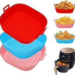3-Pack Air Fryer Tray – Nonstick Crisper Trays for Oven & Air Fryer, Reusable Baking Racks, Dishwasher Safe, Even Heat Circulation-image-3