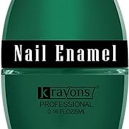 Krayons Professional Glossy Nail Paint, Quick Dry, Longlasting, 5ml Each (Dark Green)-47