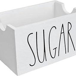 ATORSE Sugar Packet Holder Display Wood Sugar Packet Container for Pantry Home Desk White-image-99