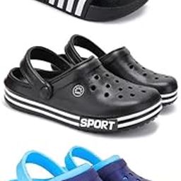 Lightweight Classic Slider || Sandals with Clogs for Men-Combo-COMBO(3)-3024-3014-3019-10 -P2-19