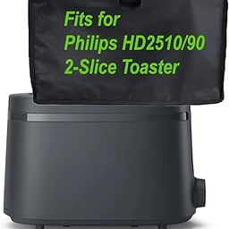 Dorca Dust Cover for Philips HD2510/90 2-Slice Toaster – Durable, Water-Resistant, Easy-to-Clean, Black Nylon Protective Cover - ensures your toaster stays clean, safe, and ready for use at all times-11