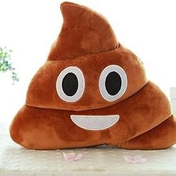 Skylofts Plush Soft Smiley Emoji Dark Poop Cushion Pillow Stuffed Toy Doll, 35Cm, Brown-image-15