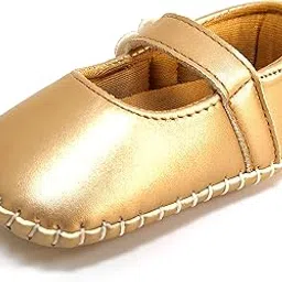 Nuluv Infant Girl's Kids Shoes Booties for Baby Girls| Golden-picture-7