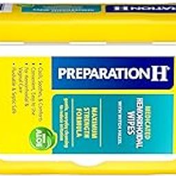 Preparation H Medicated Hemorrhoidal Wipes with Witch Hazel and Aloe (48-Count Refill Package, Pack of 4)-image-23