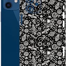 AtOdds Mobile Skin Sticker Wrap | Compatible for iPhone 12 Mini | Scratchproof Matte Finish | Full Coverage for All Sides & Camera Protection (AstroSpace)-image-82