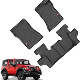 GFX TPV Car Floor Mats (After-Market) | Premium Life Long Foot Mats | Compatible with Mahindra Thar 2021 Onwards | Waterproof, Anti-Slip, All-Weather, Durable & Easy to Clean Car Mats-image-60