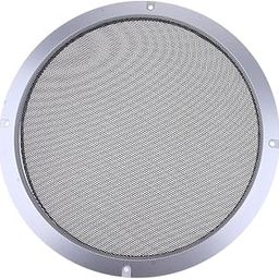ELBME® 10 Inch Speaker Grills Cover Case with 4 Pcs Screws for Speaker Mounting Home Audio DIY -275Mm Outer Diameter Silver-25