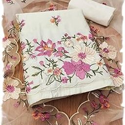 Women's Cotton Embroidery Unstitched Salwar Suit Dress Material-picture-45