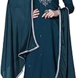 women's kurta pant and dupatta set fully stitched salwar suit set silk blend fabric with embroidery work-image-22