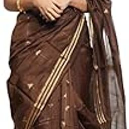 Women’s Soft Cotton Saree with Golden Zari Border | Handwoven Lightweight Saree with Blouse Piece for Festive-image-41