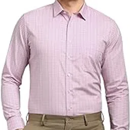 louis philippe Men's Easy to Iron Premium Cotton Wrinkle Resistant Slim fit Checks Formal Shirt-picture-46