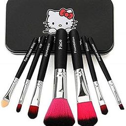 Zaduhik Soft Bristle Makeup Mini Brush Kit- Black, 7 Pieces-image-20