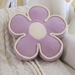 HOKIPO Flower Shaped Throw Pillow Cushion for Sofa Couch, Chair, Bed, Bedroom, Nursery or Home Décor, Lavender Fog (AR-5924-LVDR)-image-48