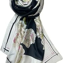 Silk Scarf for Women Stylish | Hijab Scarf | Stole | Soft, Lightweight, and Latest Scarves | 73 x 35 Inches-image-77