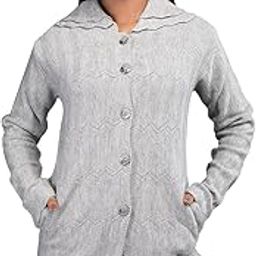 Women's Winter Wear Button Woolen Cardigans (Band Collar)-image-64