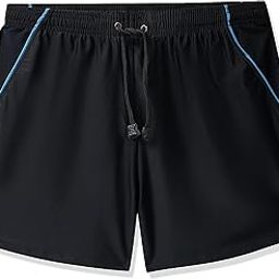 SWIMMING SHORTS V-216 BLACK BLUE PIPING SIZE 3XL WITH EAR PLUG AND NOSE PLUG (PACK OF 12)-image-80