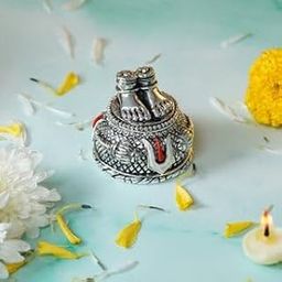 Bhakti Samagri Hanuman Ji Silver Plated Charan Paduka for Pooja Mandir | Spiritual Gift | Ram Bhakt Hanuman Feet for Temple | Car Dashboard | Home Decor Religious Idol Vastu Item (Silver)-image-43