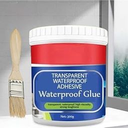BizBee Waterproof Adhesive Glue, 300gm, with Brush, Transparent, for Roof Leakage, Crack Seal, Water Leakage Solution, Waterproofing for Pipe, Wall, Tiles (PACK OF 1)-image-97