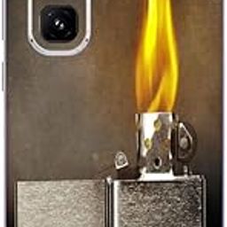 GADGETS WRAP Printed Vinyl Skin Sticker Decal for Infinix Hot 50 (5G) - Zippo Lighter Lit Multicolor-image-38