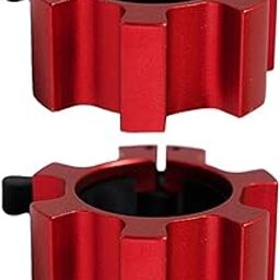 MERISHOPP® 2pcs Solid Dumbbell Clamp Collars Barbell Lock Gym Weight Bar Clip Red|Sporting Goods | Fitness Running & Yoga | Strength Training | Barbells & Attachments-image-3