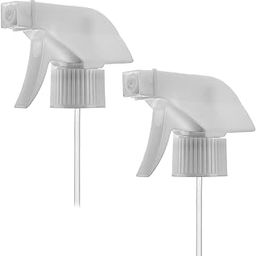 MADHYA Leak-Free Spray Head Top Replacement for Auto/Car Detailing, Window Cleaning and Janitorial Supply, Good Sealable Fit for Home and Garden Use, Trigger & Nozzle Mist Spray Only, White, Pack of 2-0