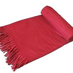 Wool Meditation Shawl Tibet Monks Burgundy Red 100% from Tibet-image-18