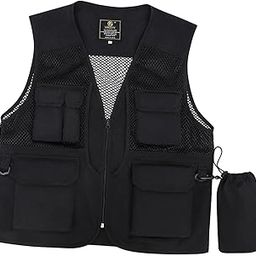 LICHTS®Men Fishing Vest Mesh Cloth Lightweight for Climbing Spring Summer Black M|Sporting Goods | Water Sports | Swimwear & Safety | Life Jackets & Preservers-picture-2