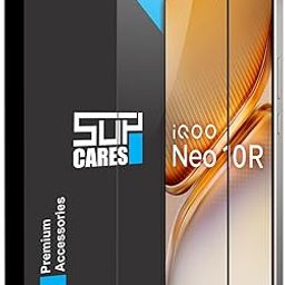 SupCares Military-Grade Gorilla Tempered Glass Screen Protector for iQOO Neo 10R (6.78 Inch) With Installation Kit | Edge to Edge Coverage | Black-15