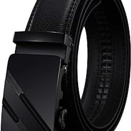 Men's Belt,Men's Real Leather Ratchet Dress Belt with Automatic Buckle,Elegant Gift Box-image-61