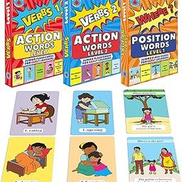 Action Words (Levels 1 and 2) and Position Words (Level 1) | Audio-Enabled Flashcards in Hindi, English, Punjabi, Tamil, Kannada, Telugu | Special Needs Kids | Learn Spoken English-image-80