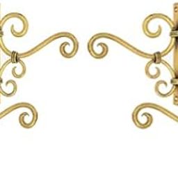 Woodiva Decorative Wall Shelf Brackets – Heavy-Duty Metal Wall Mounts for Shelves, Hanging Plants, Lanterns & Curtain Rods – Rustic Bronze Scroll Design, Indoor & Outdoor Use (Golden-X, Pack of 4)-image-67