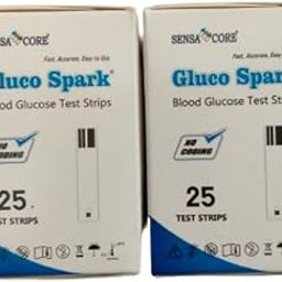 Glucospark Sugar Test Strips (Pack of 50) Compatible Only With Glucospark Sugar Test Machine | Accurate and Fast Results | Glucose Meter Test Strips for Diabetes Care at home (B-Arm)-picture-1