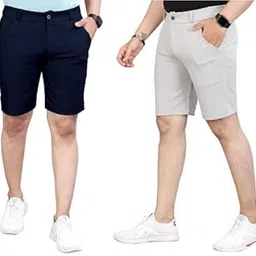 indiclub Men's Regular Fit Casual Combo Shorts-picture-27