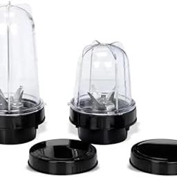 Bullet Jar Set of 2 (530 ML & 350 ML) Compatible with Mixer Grinder for Smooth Blending and Efficient Juice Extraction(880 ml) (Only Jar)-image-67