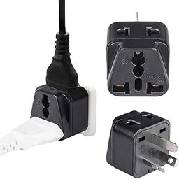 3 Pin Multi Plug Socket, India to Australia, China & New Zealand and More Plug Converter, 2 in 1 Type I Plug Adapter for Laptop, Camera, Chargers, Etc (Pack of 1)-12